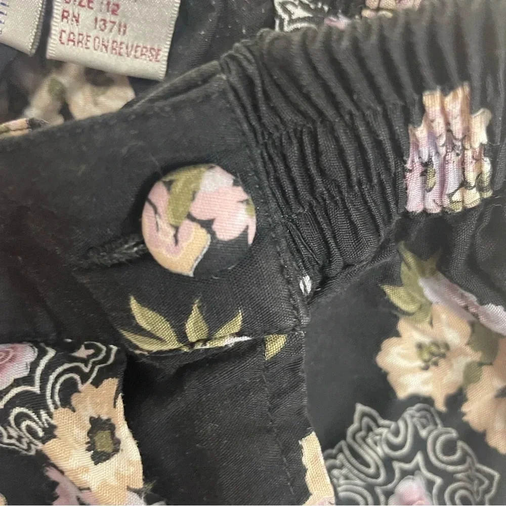 Karen Scott whimisgoth maxi skirt purple flowers women’s 12 cottage core